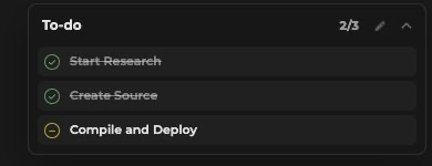 A Platfio agent to-do panel showing completed research and source creation steps with compile and deploy in progress.